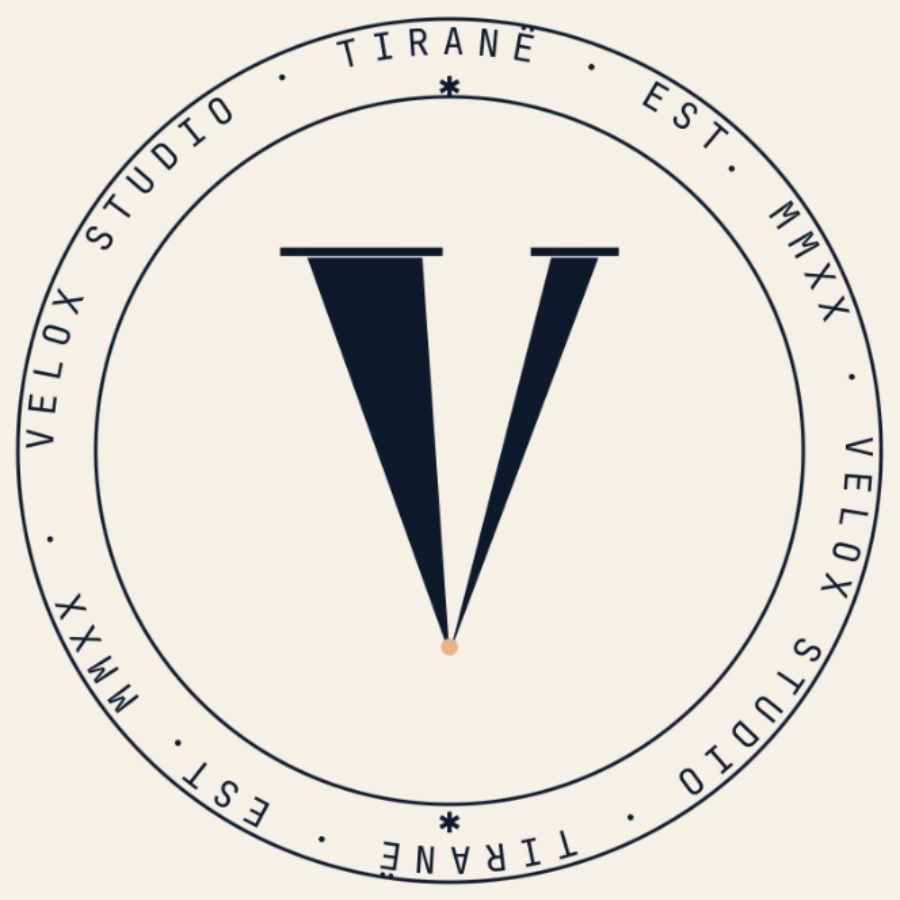 VELOX Design logo — web design profesional Pogradec